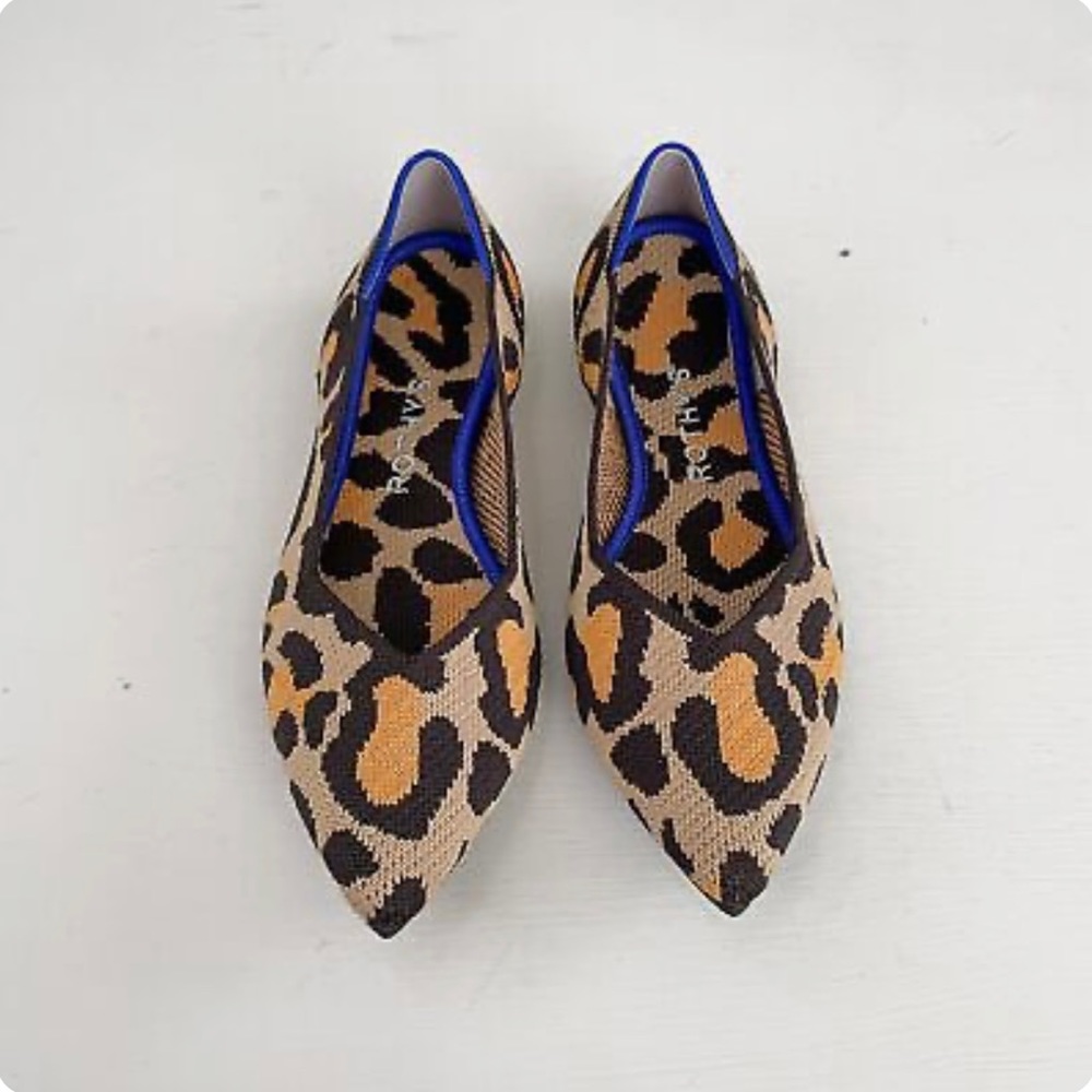 Rothy flats - The point desert cat leopard print 8.5